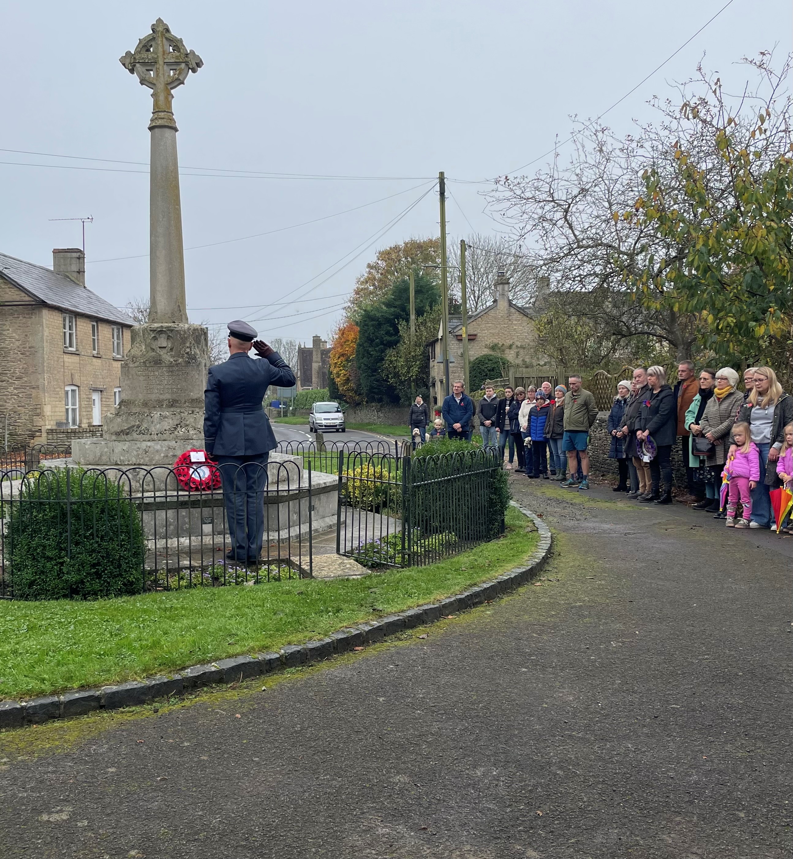 Squadron Leader Masters - Act of Remembrance - Brize Norton village